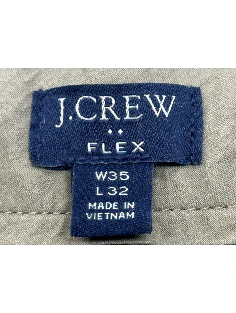 J Crew Flex Slim Fit Flat Front Chinos Green Mens 35/32